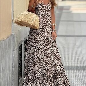 Leopard Print Maxi Dress